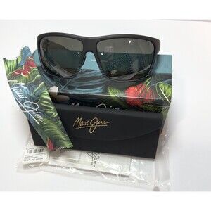 Maui Jim Alenuihaha MJ0839S 001 Polarized Sunglasses Grey /Black Gray Stripe L